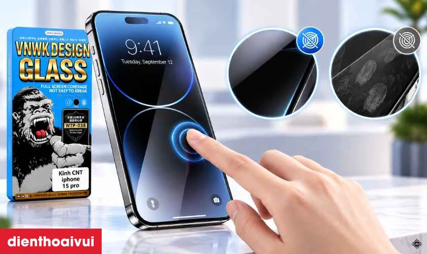 Cảm ứng mượt mà và không bám vân tay