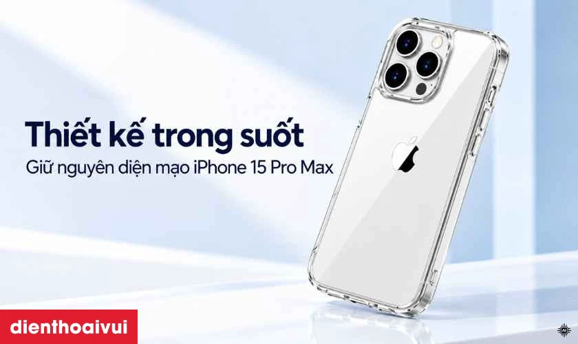 Apple iPhone 15 Pro Max ốp lưng Likgus trong suốt