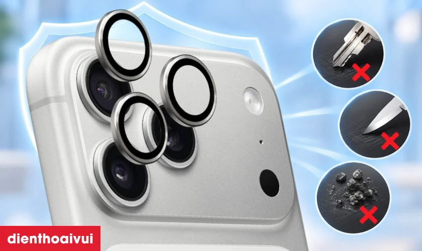 Dán bảo vệ camera Mipow cho iPhone 17 Pro/17 Pro Max