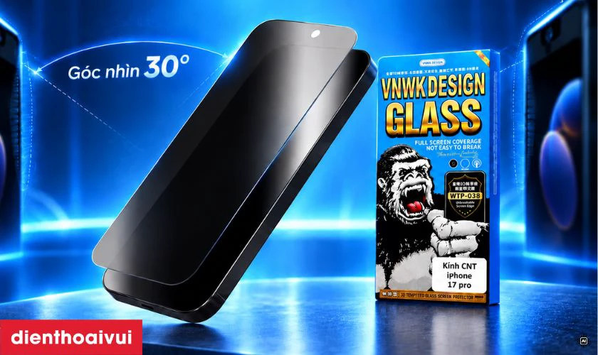 Apple iPhone 17 Pro dán chống va đập Kingkong chống nhìn trộm full cao cấp