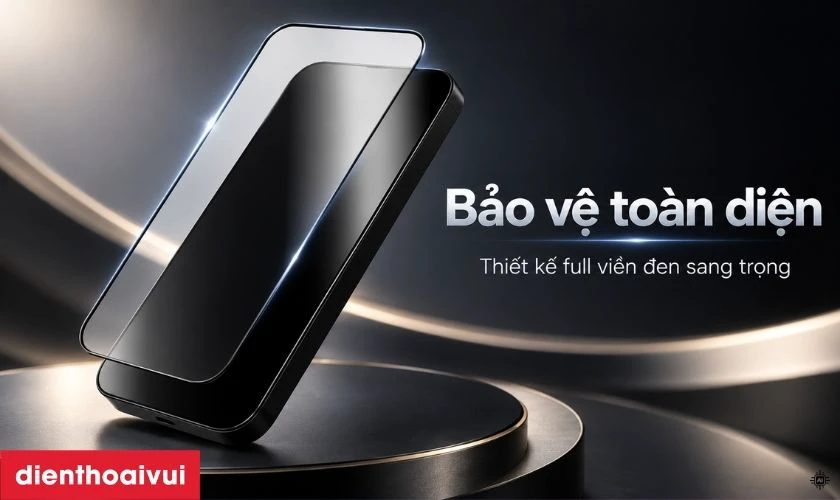 Bảo vệ toàn diện với thiết kế full viền đen sang trọng