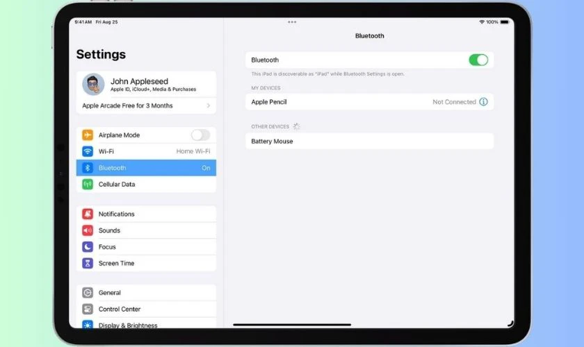 Kiểm tra Bluetooth và ghép nối lại Apple Pencil 2