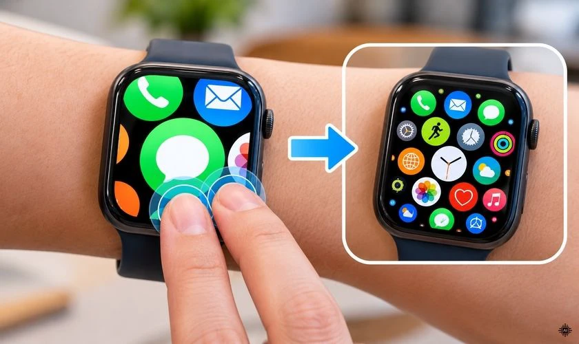 Cách sửa lỗi Apple Watch bị phóng to màn hình