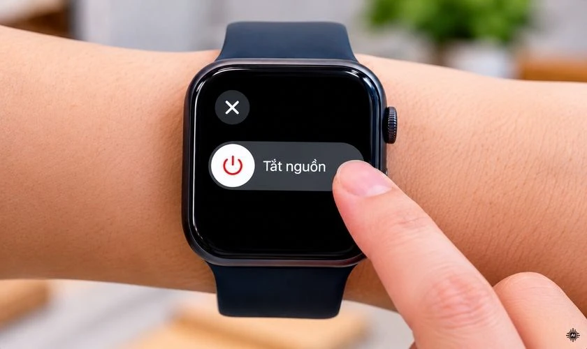 Khởi động lại Apple Watch bị phóng to màn hình