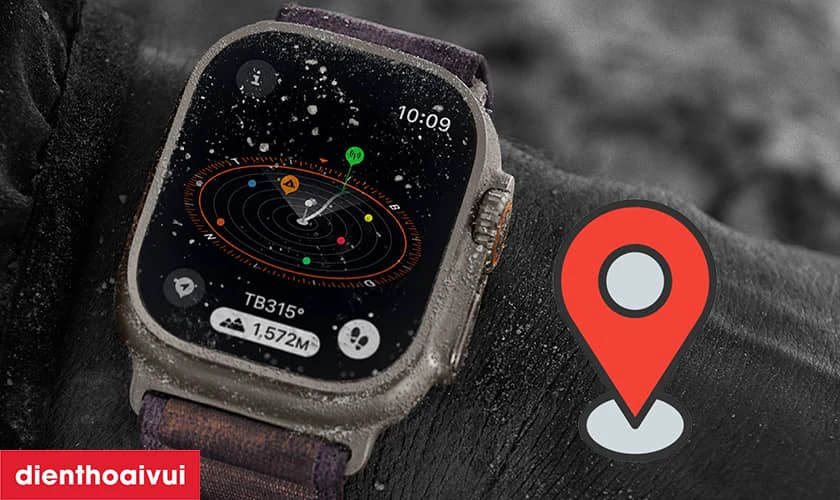 GPS tần số k&eacute;p vượt trội chuẩn x&aacute;c nhất tr&ecirc;n Apple Watch Ultra cũ