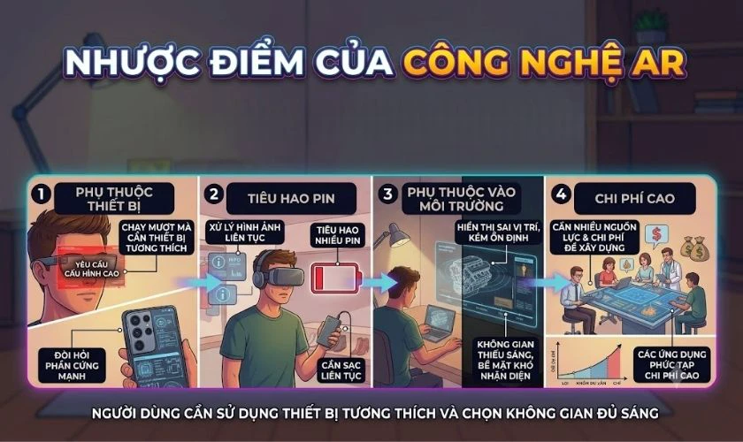 Nhược điểm của công nghệ AR là gì?
