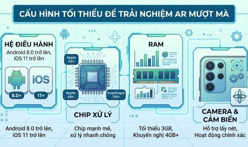 Cấu hình điện thoại tối thiểu để trải nghiệm AR mượt mà