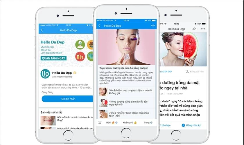 T&agrave;i khoản Zalo OA nội dung