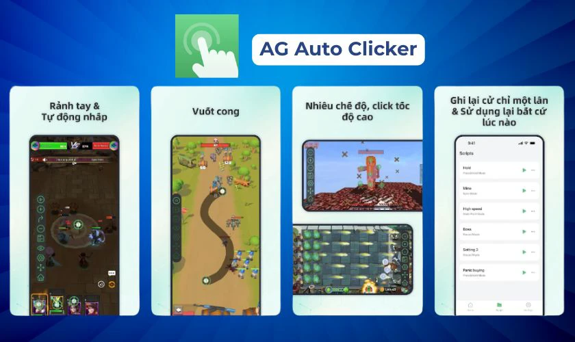 AG Auto Clicker cho ph&eacute;p click tự động tại nhiều vị tr&iacute; m&agrave;n h&igrave;nh c&ugrave;ng l&uacute;c
