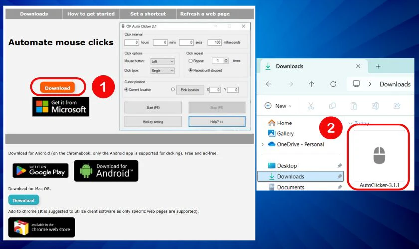 C&aacute;ch tải Auto Click tr&ecirc;n Windows