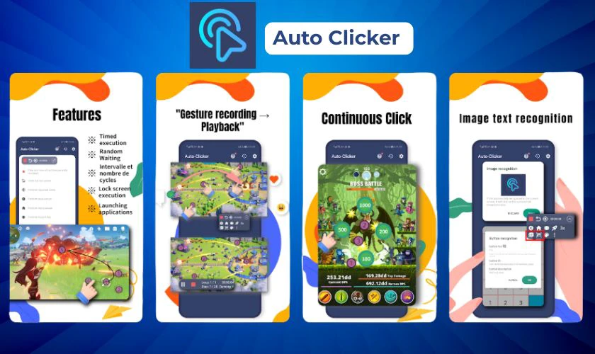 Auto Clicker hỗ trợ tự động nhấp m&agrave;n h&igrave;nh, thiết lập điểm chạm kh&ocirc;ng giới hạn