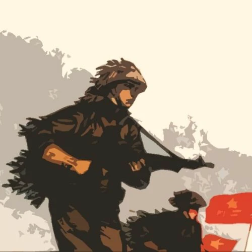 Ch&uacute; bộ đội tham gia kh&aacute;ng chiến