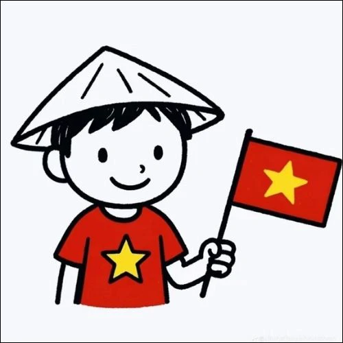 Ảnh cậu b&eacute; ch&agrave;o mừng ng&agrave;y 2/9