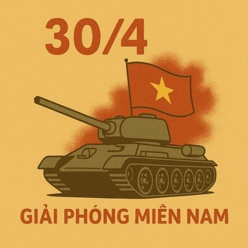 Ảnh đại diện 30/4 chủ đề xe tăng đầy tự hào