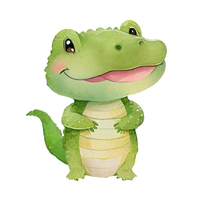 Avatar c&aacute; sấu cute nền trắng dể thương