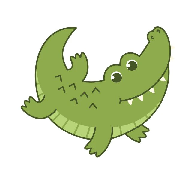 Avatar c&aacute; sấu cute nền trắng tinh nghịch