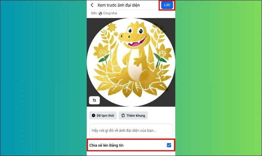 Cuối c&ugrave;ng h&atilde;y ấn n&uacute;t Lưu để ho&agrave;n tất