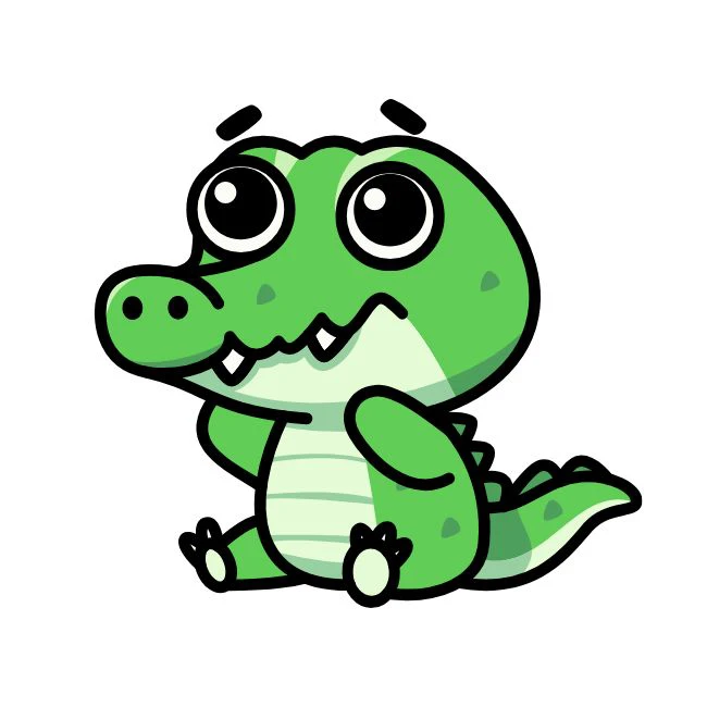 Avatar c&aacute; sấu cute nền trắng h&oacute;m hỉnh