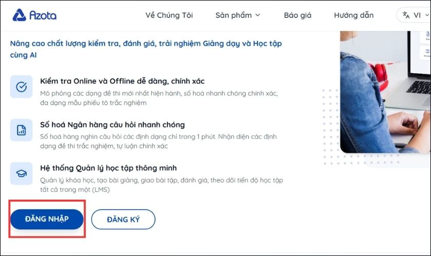 Cách đăng nhập Azota.vn cho học sinh nhanh chóng