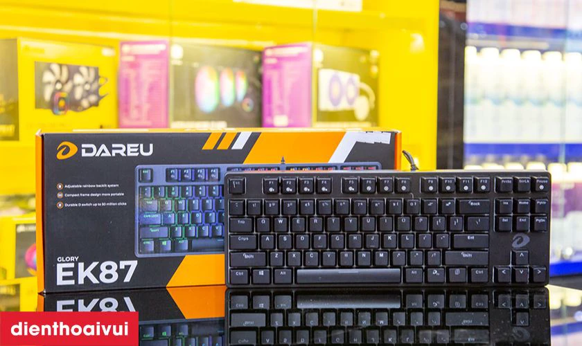 B&agrave;n ph&iacute;m cơ c&oacute; d&acirc;y Dareu EK87 TKL thuộc d&ograve;ng b&agrave;n ph&iacute;m tenkeyless (TKL)