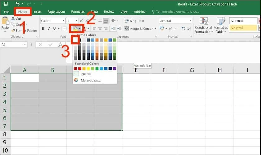 C&aacute;ch x&oacute;a d&ograve;ng kẻ ngang dọc trong Excel 