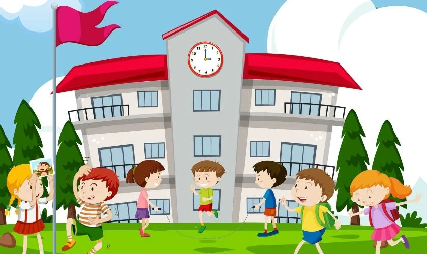 Background Back To School chủ đề học sinh