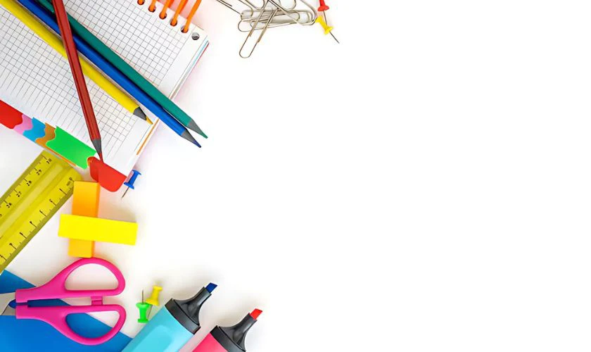 Ảnh nền Back To School về đồ d&ugrave;ng học tập