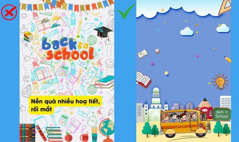 Lưu &yacute; khi sử dụng Back To School background