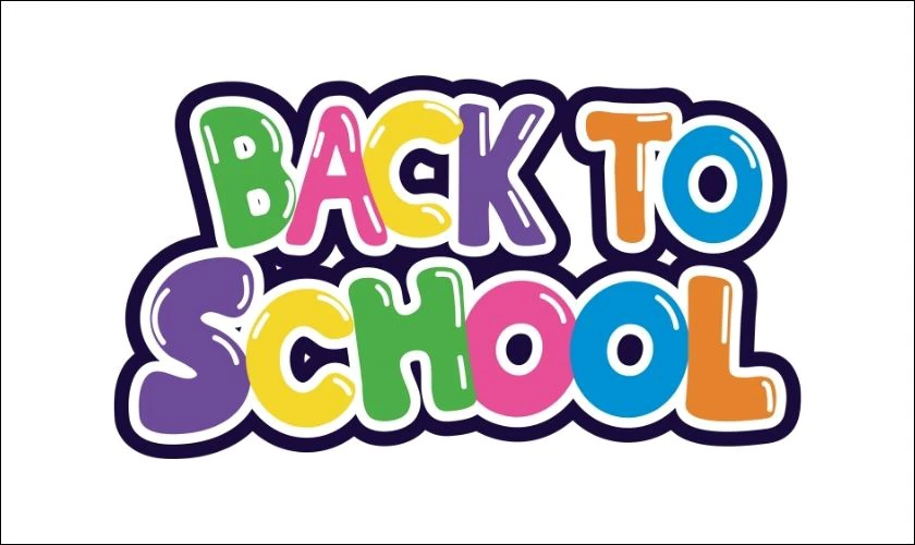 Logo Back to School ấn tượng, đẹp