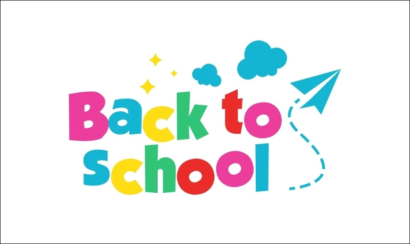 Logo Back to School màu sắc