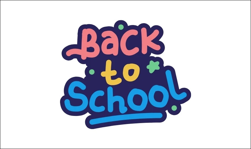 Logo Back to School dễ thương, tải miễn phí