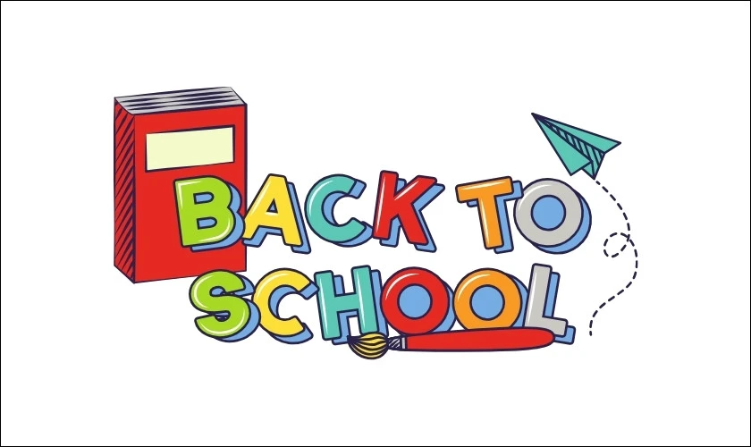 Logo Back to School dành cho học sinh