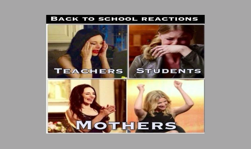 Reaction của mọi người mùa tựu trường