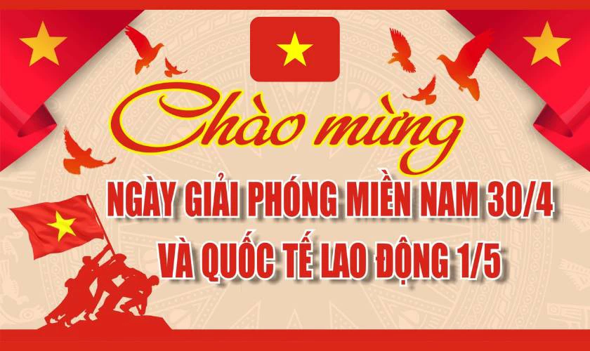 Backdrop 30/4 1/5 mới đẹp