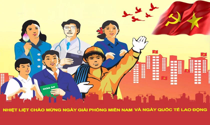 Backdrop 30/4 1/5 mới HD