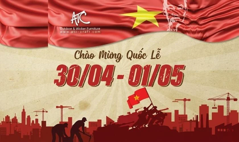 Backdrop 30/4 1/5 đẹp, FULL HD, miễn phí 2026
