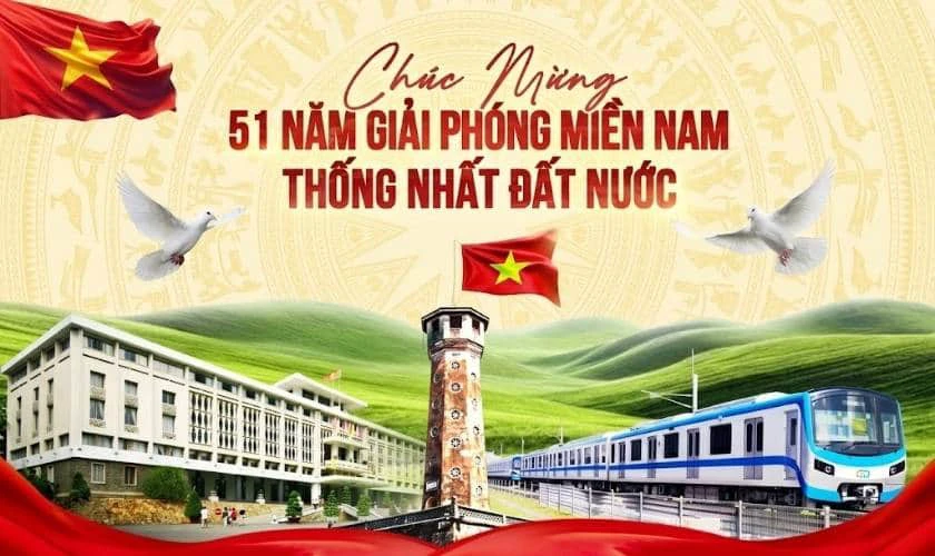Backdrop 30/4 1/52026 chuyên nghiệp