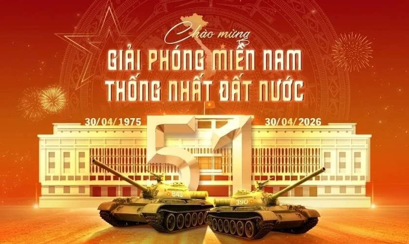 Backdrop 30/4 1/52026 chuyên nghiệp và độc đáo