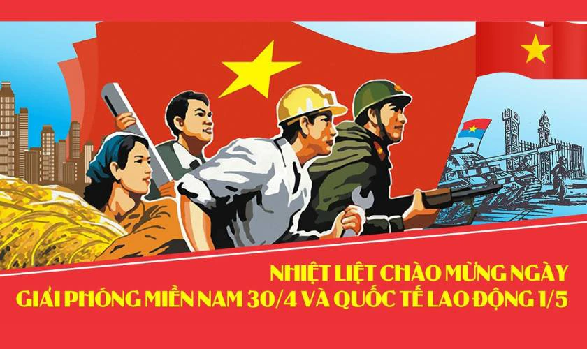 Backdrop 30/4 1/5 ấn tượng mới