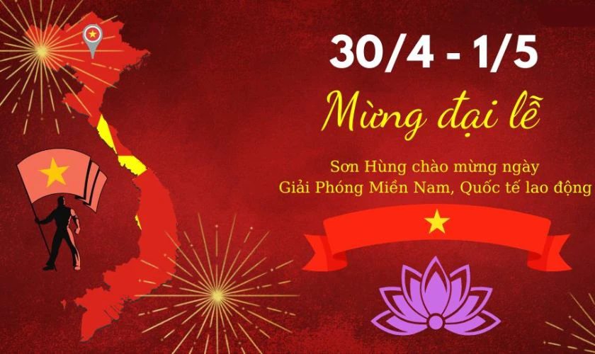 Backdrop 30/4 1/5 ấn tượng mới nhất