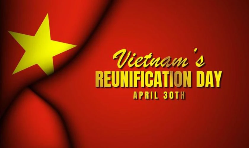 Backdrop 30/4 1/5 tiếng anh HD