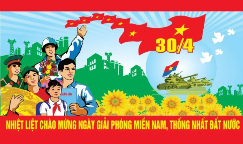 Backdrop 30/4 1/5 đẹp