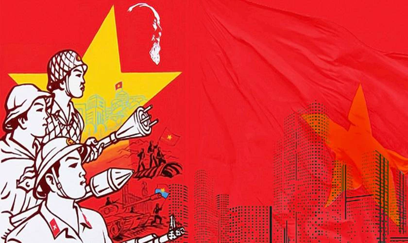 Backdrop 30/4 1/5 đẹp mới
