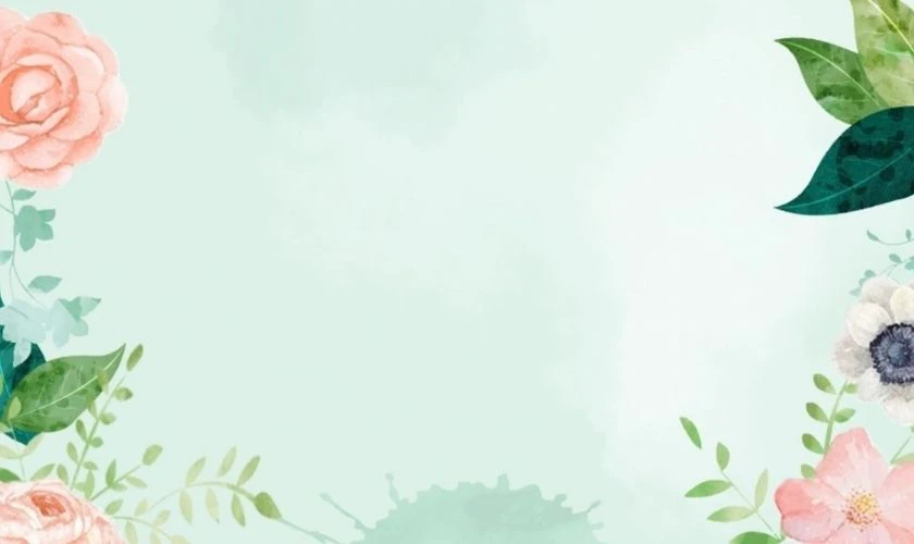 Background chúc mừng 20/10 màu xanh