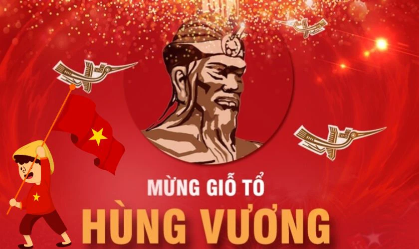 Ảnh nền Giỗ tổ có cờ Việt Nam tung bay đẹp nhất