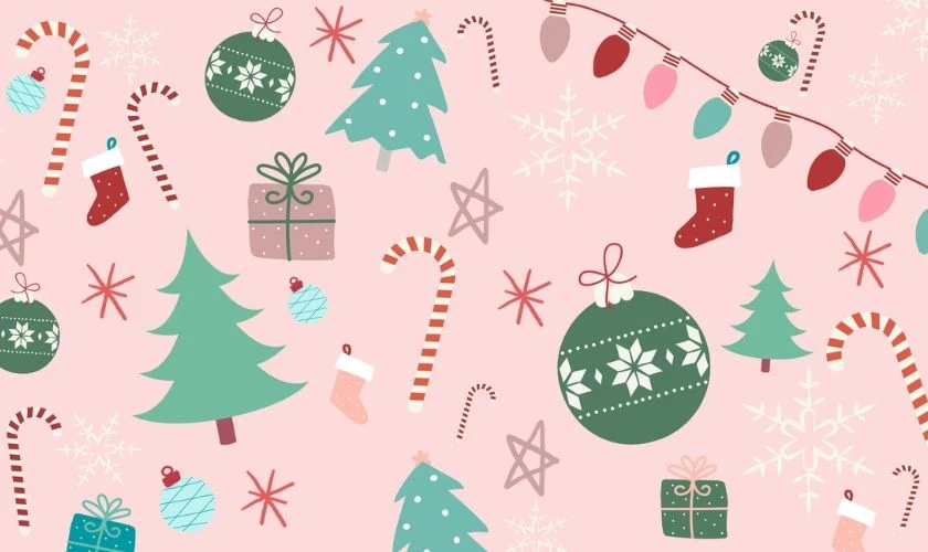 Nền Noel mầm non cho bé đơn giản