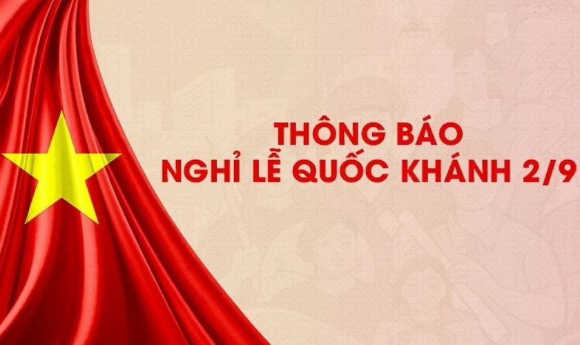 Nền thông báo nghỉ lễ 2/9