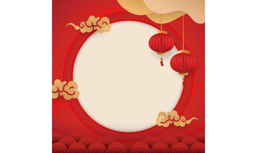 Background Tết dạng hình vuông