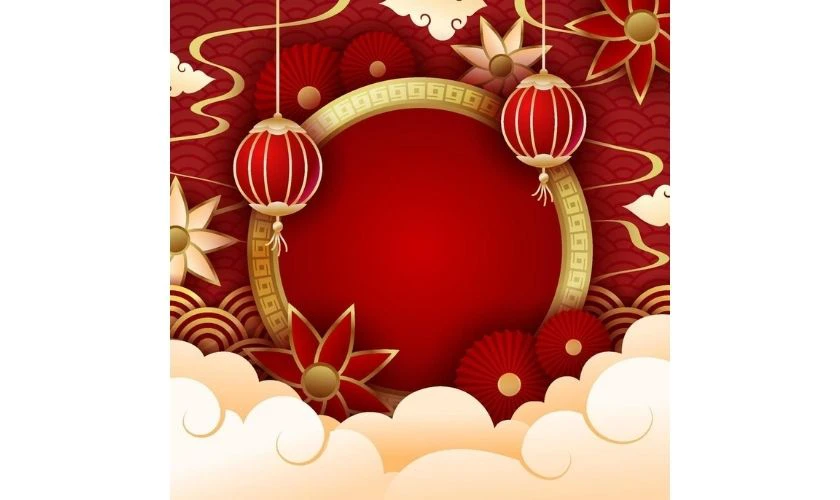 Mẫu background Tết vuông