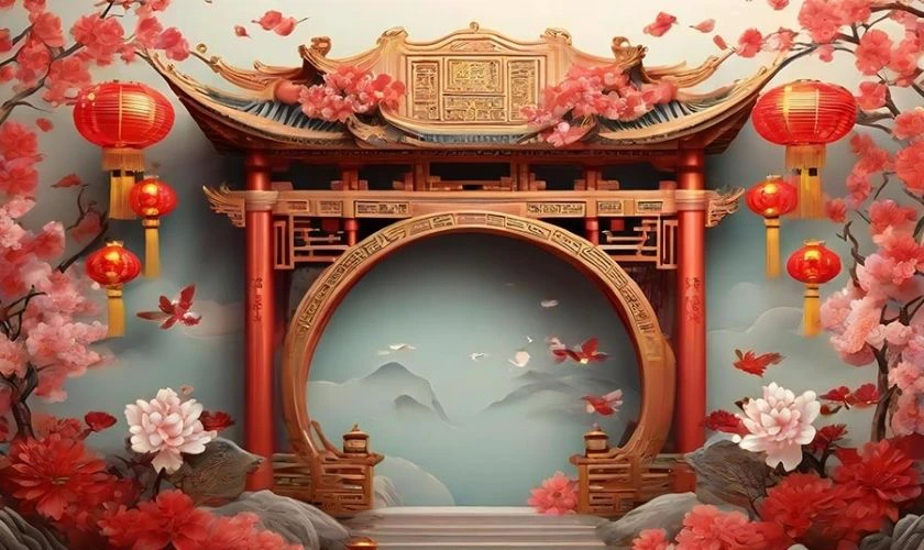 Background chụp ảnh xuân Bính Ngọ